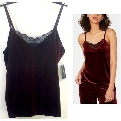 I.N.C. Women's Lace-Trim Velvet Cami Top