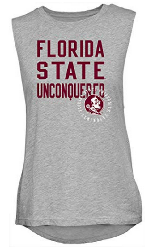 NCAA Florida State Womens Sleeveless Drop Tail Tank, Size Medium