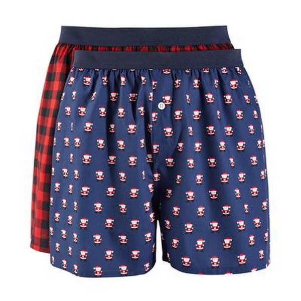 Club Room Mens 2-Pk. Holiday Printed Cotton Boxers