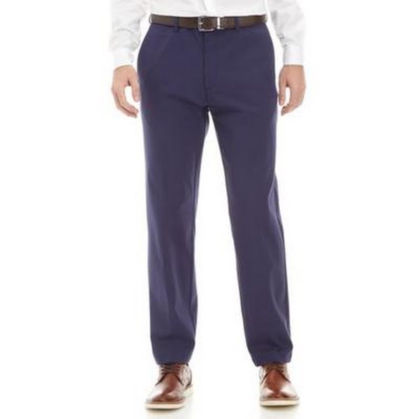 Lauren Ralph Lauren Men’s Slim Fit 4 Way Stretch Wicking Pants, Navy, 42 x 30