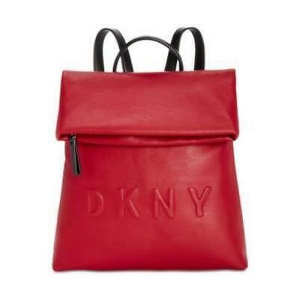 DKNY Womens Tilly Debossed Logo Medium Backpack