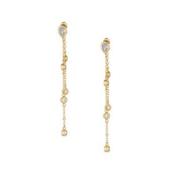 Ettika Dripping Chain 18k Gold Plated Dangle Earrings