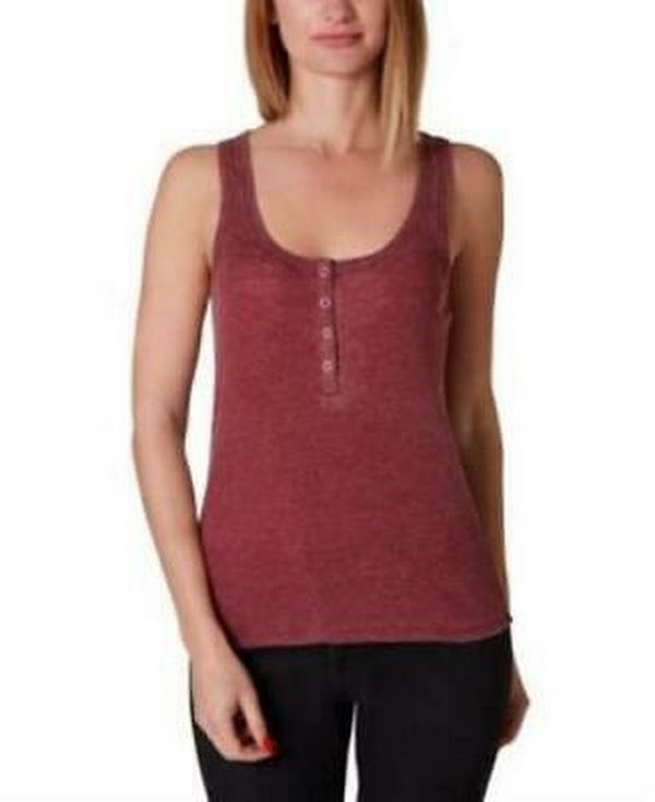 Ultra Flirt Juniors Henley Tank Top