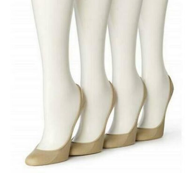 Hue Women's Microfiber No Show Socks 4 Pair Pack