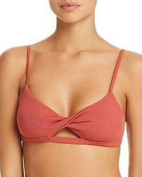 Minkpink Kaya Twist-Front Bikini Top, Size Medium