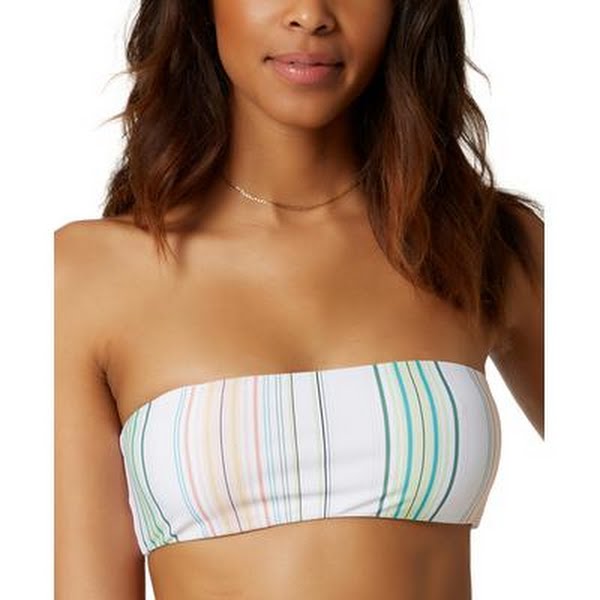 ONeill Dreamland Beach Stripe Bandeau Bikini Top, Size XS