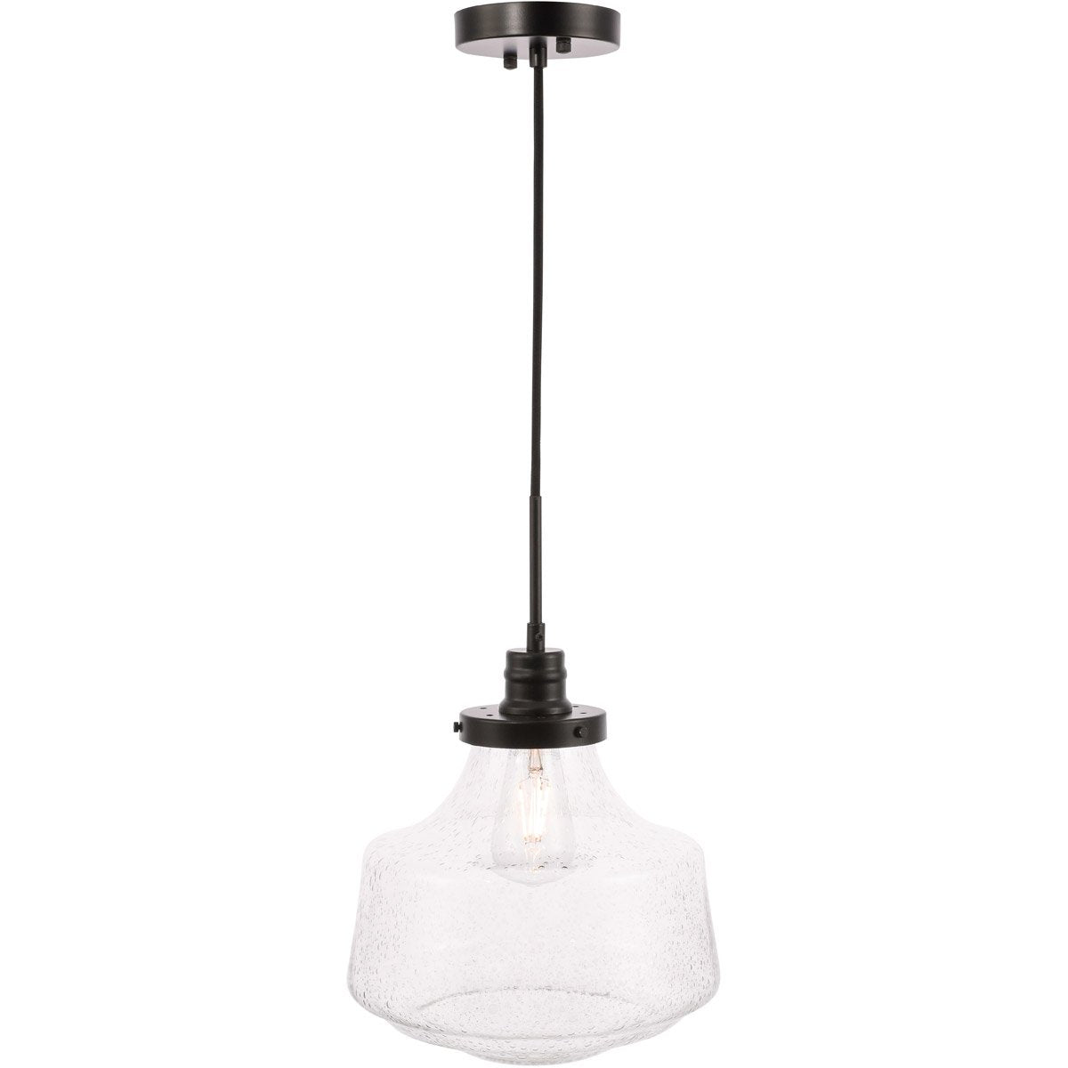 Living District Lyle 1 Light 11 inch Black Pendant Ceiling Light