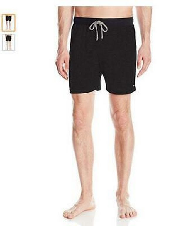 Kenneth Cole New York Mens Marled Jam Shorts, Black, Size Medium