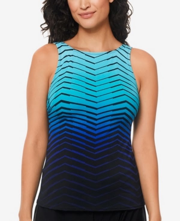 Reebok Womens Plus Endless Endurance Sport Tankini Swim Top