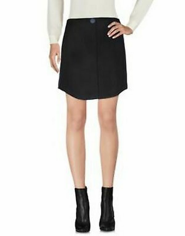 Emporio Armani Satin Techno Two-tone Mini Skirt, Size 40 XS