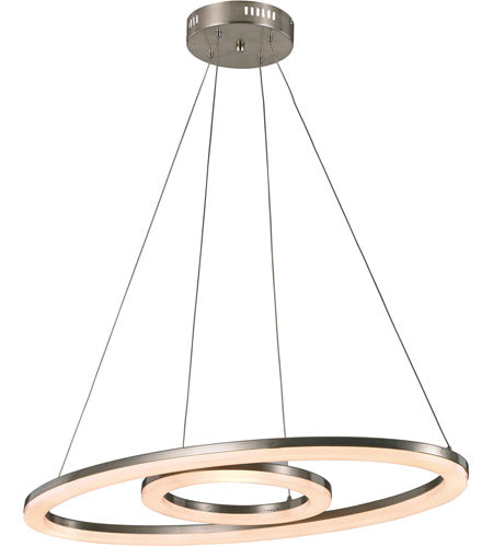 Trans Globe Lighting MDN-1406 Optic II 15.75 Indoor Satin Nickel Modern Pendant