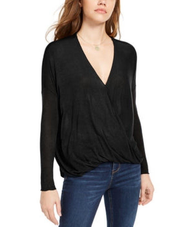 Polly & Esther Juniors Surplice-Neck Top