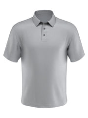 PGA Tour Mens Airflux Solid Golf Polo Shirt – Sleet, Size Large