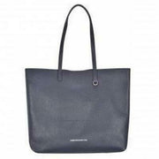 Lauren Cecchi New York Leather Tote Navy Silver