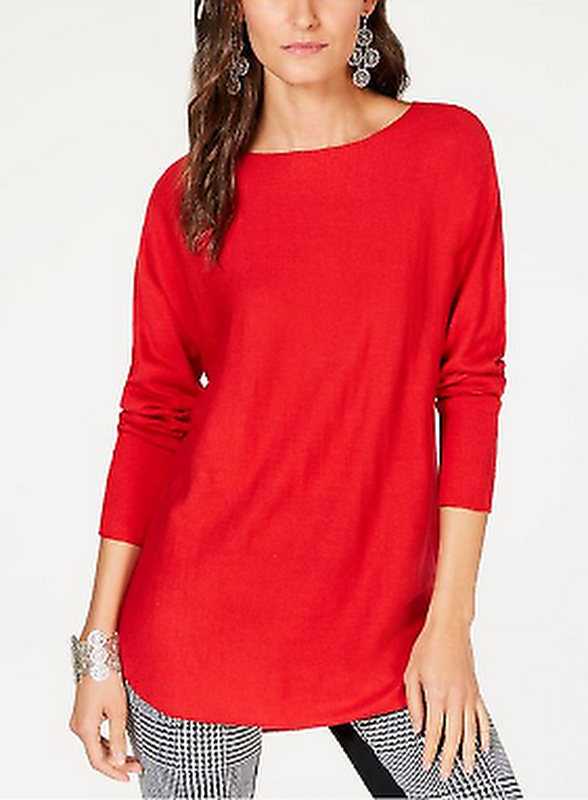INC International Concepts Shirttail Sweater, Size XL