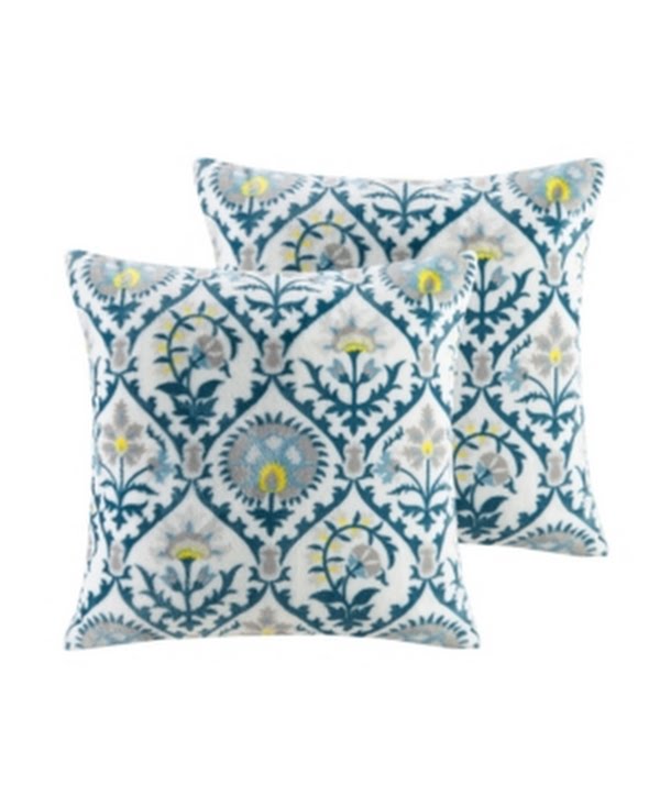 Jla Home Patterned 2-Pack Decorative Pillows, 18 x 18 – Ornamental
