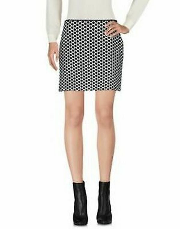 MARNI Techno Fabric Polka Dot Mini skirt, Size 6