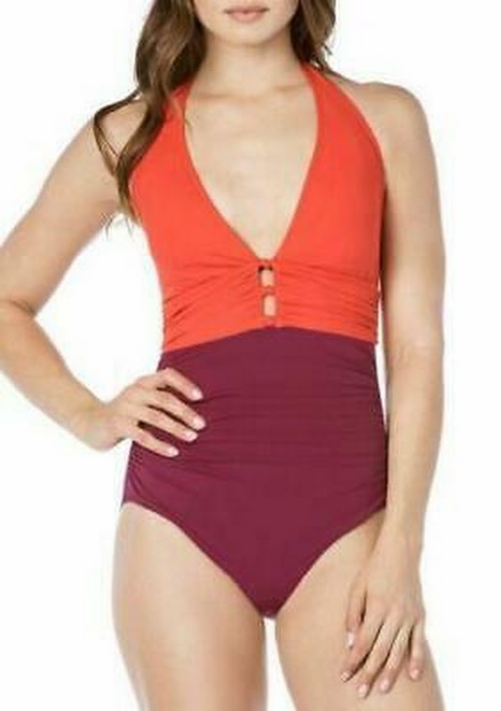 Lauren Ralph Lauren Womens Halter Swimsuit,Size 12