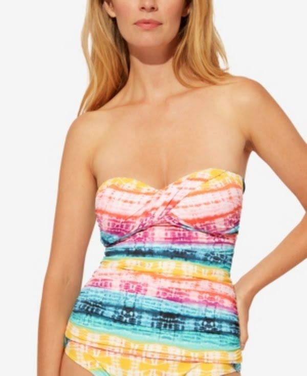 Bleu by Rod Beattie Good Vibrations Twist Bandeau Tankini Top, Choose Sz/Color