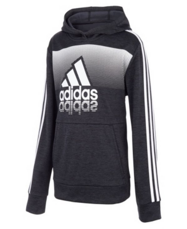 Adidas Big Boys Colorblock Melange Pullover Hoodie