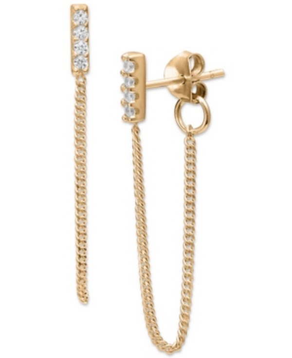 Giani Bernini Cubic Zirconia Chain Drop Earrings