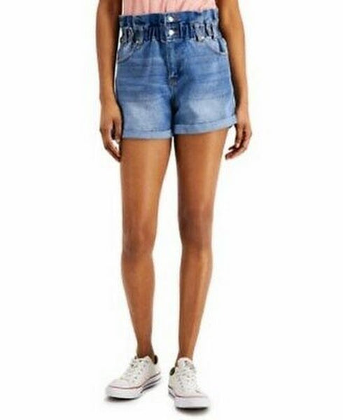 Ynq Denim Cuffed Ripped Shorts, Size XL