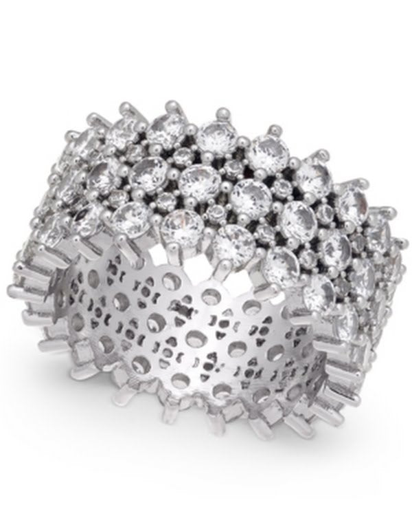 Inc International Concepts Silver-Tone Pave Ring, Size 5