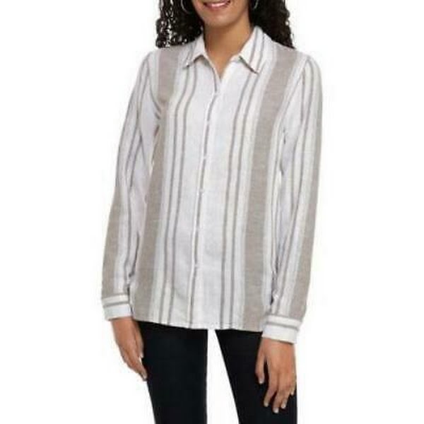 Calvin Klein Jeans Striped Button-up Shirt, Size Medium