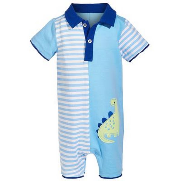 First Impressions Baby Boys Dino Stripe Cotton Sunsuit, 0/3/Months