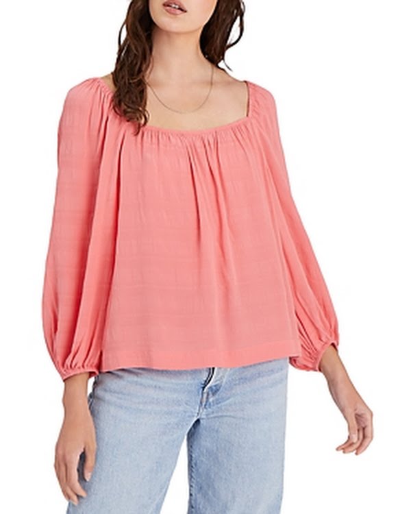 Sanctuary Womens Textured Off-the-Shoulder Top Pink, Size Large