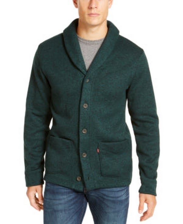 Levis Mens Patterned Shawl Collar Sweater - Main Image