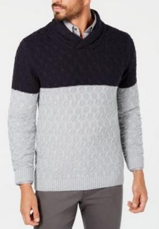 Tasso Elba Mens Cable Knit Sweater