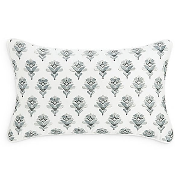 Sky Embroidered Foulard Decorative Pillow, 14 x 24