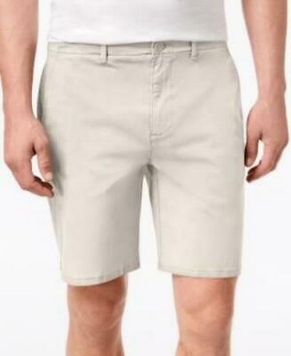 DKNY Mens Sateen Stretch Shorts,Size W29