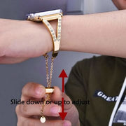 Posh Tech Stainless Steel Cuff Bracelet With Rhinestones for Apple Watch