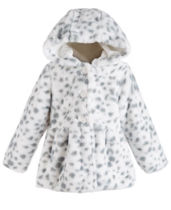 First Impressions Girls Hooded Faux-Fur Coat