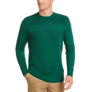 Club Room Mens Cotton Solid Textured Crew Neck Sweater, Choose Sz/Color