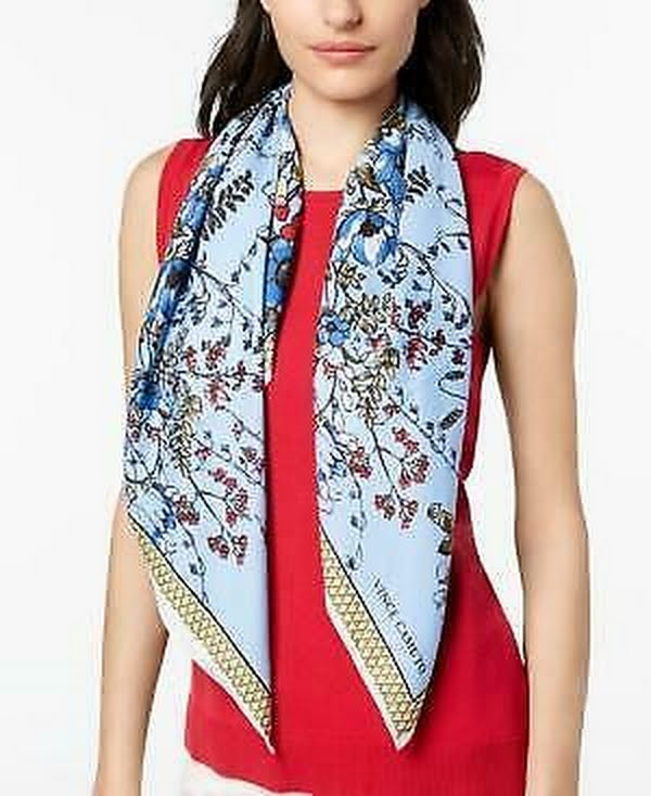 Vince Camuto Floral Twill Square Scarf, 36 x 36