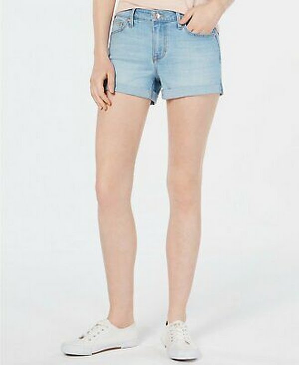 Celebrity Pink Juniors Cuffed Denim Shorts