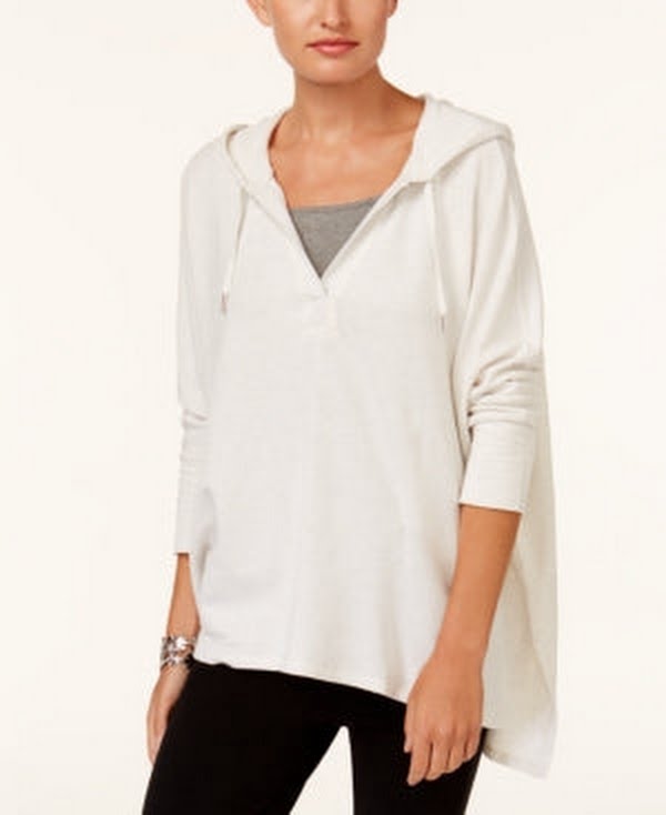 Style and Co Womens Long Sleeve Hooded Top