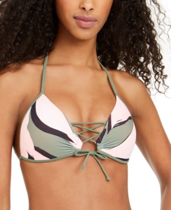 Body Glove Love Bikini Top – Multicolor, Size Medium