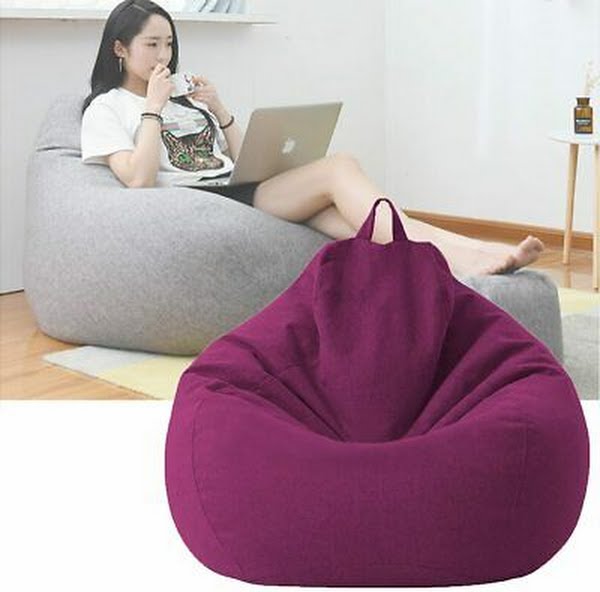 Mekiyo Classic Sofa Chairs Cover, Lazy Lounger Bean Bag Home SoftCozy, Purple