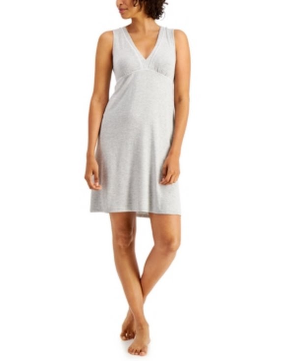 Alfani Super-Soft Piping Chemise Nightgown, Size Medium