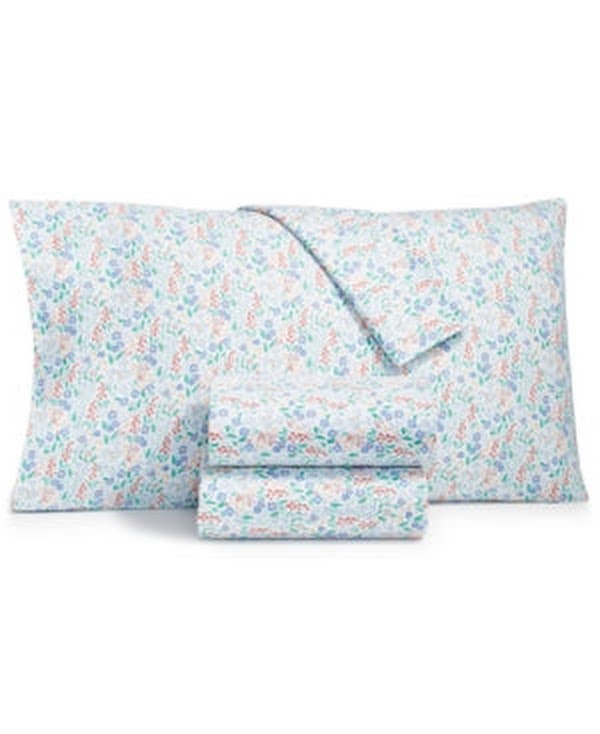 Whim by Martha Stewart Collection Flannel Cotton 4-PC. Full Sheet Set