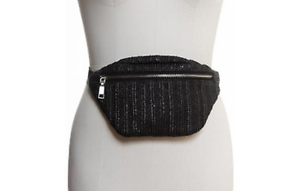 I.n.c. Belt Bag Fanny Pack, Black, Size M/L