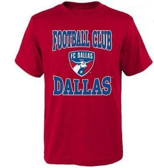 MLS Boys Soccer Dallas Football Club Team T-Shirt , Youth Large
