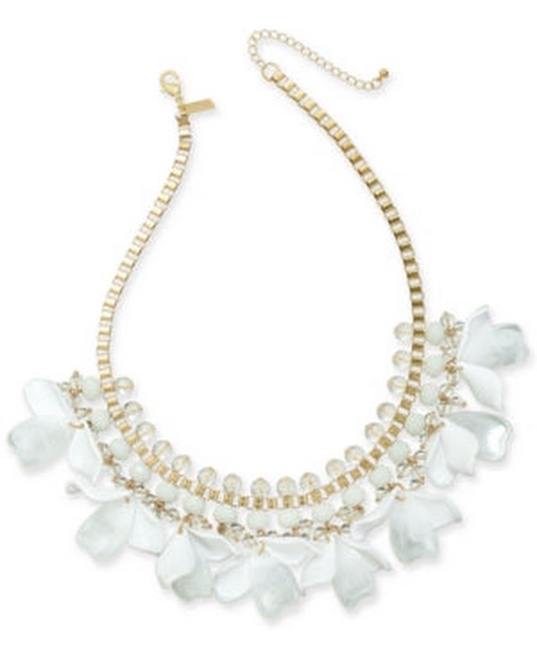 International Concepts Gold-Tone Petal Shaky Statement Necklace