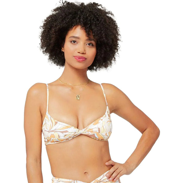 L Space Ringo Printed Bikini Top , Size Medium