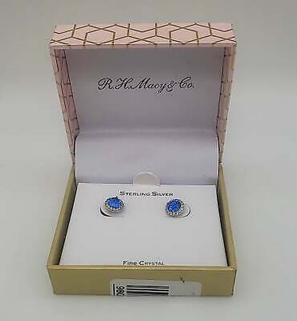 Giani Bernini Fine Crystal Round Halo Stud Earrings in Sterling Silver