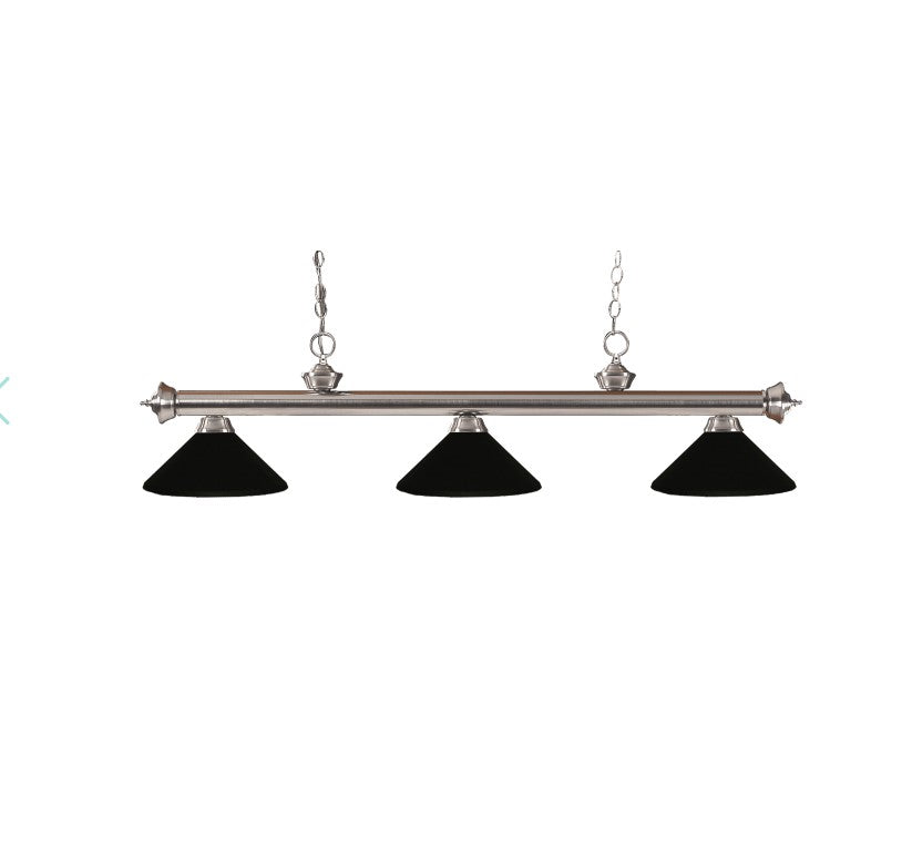 Z-Lite 100703-m Riviera Indoor Lighting, Brushed Nickel and Matte Black